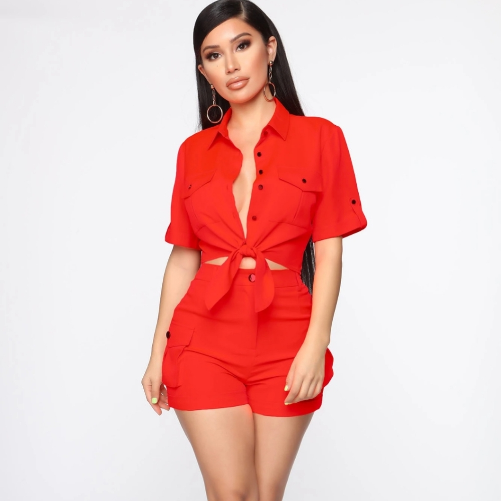 Fashion Nova Cargo Short Set
